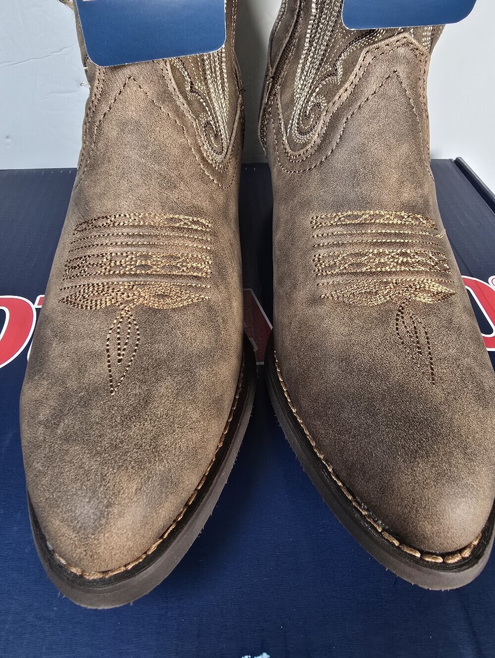 NWIB Durango Crush Women's Brown Leather Western Cowboy Boots Size 9 - Picture 2 of 11
